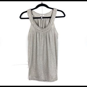 JOIE Gold Metallic Sleeveless Tank Top Size XS